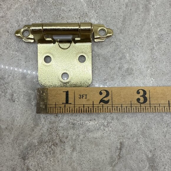 (25-2pk)-Self-Closing spring Brass Cabinet Inset Hinges w screws. Brand new. - Picture 3 of 3